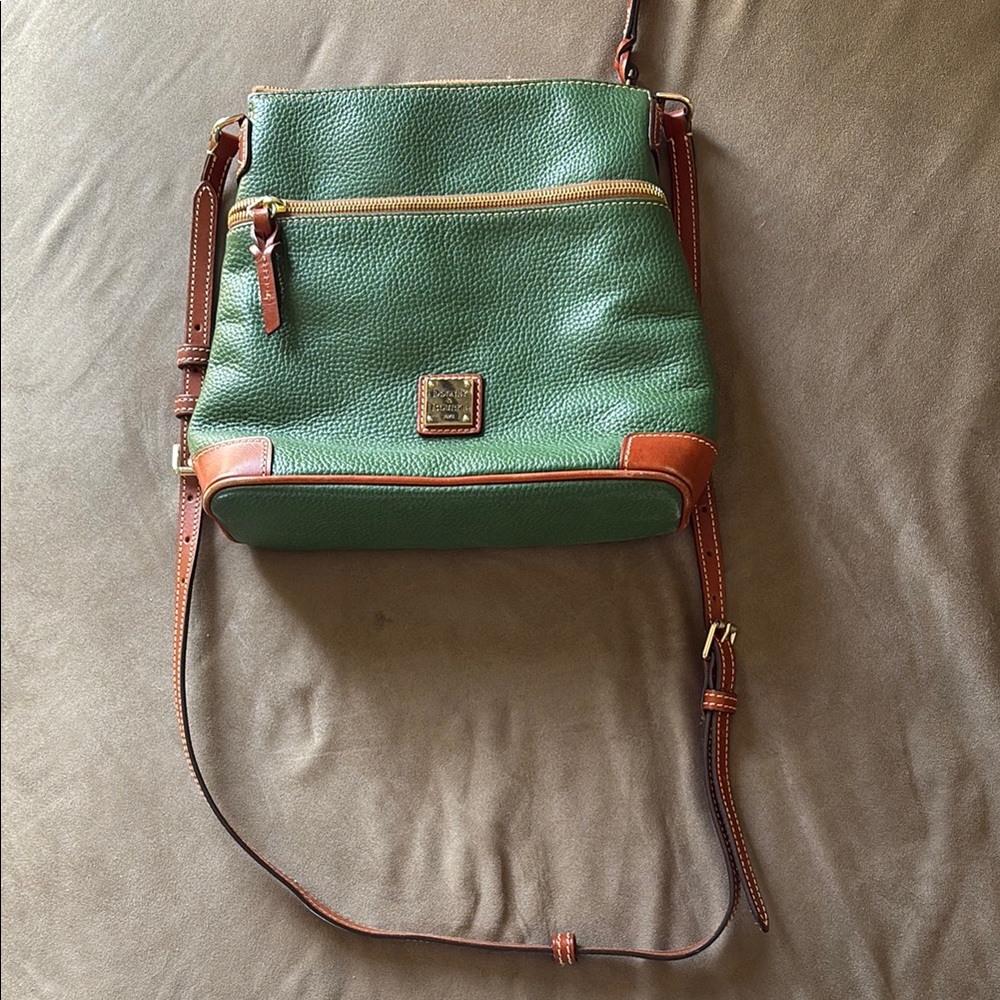 Dooney & Bourke Dark Green Pebble Grain Crossbody Bag